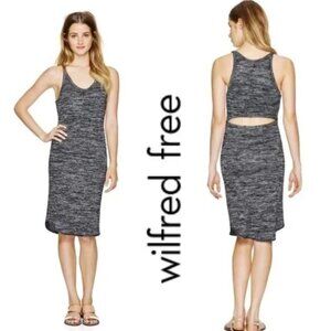 Aritzia WILFRED FREE Heathered CHARCOAL Yasmin Dress - Small